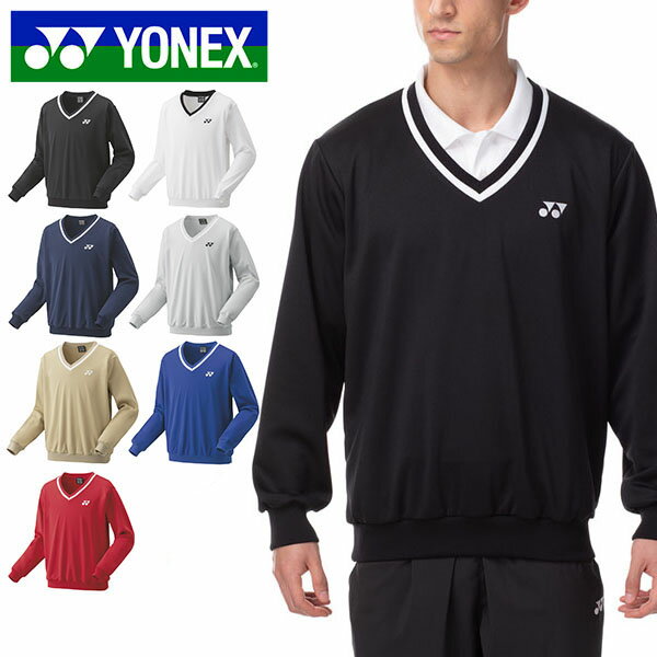 送料無料 ヨネックス YONEX 長袖 トレーナー メンズ レディース スウェット Vネック UVカット スウェットシャツ プラクティスシャツ トレーニングウェア スポーツウェア テニス バドミントン 32032 20 off