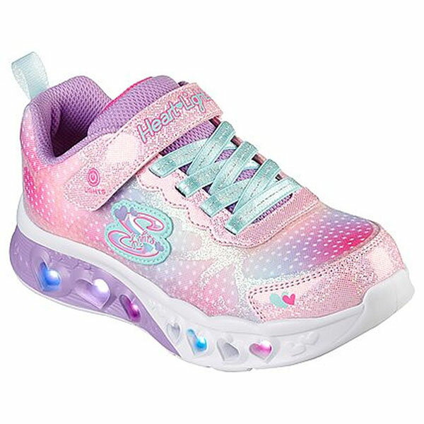 送料無料 スケッチャーズ 光る スニーカー SKECHERS キッズ ジュニア 子供 ハート キラキラ FLUTTER HEART LIGHTS シューズ 靴 子供靴 ベルクロ 302315L 2022秋冬新色 得割20