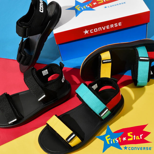 送料無料 キッズ サンダル コンバース CONVERSE ロゴストラップ サンダル KID S LOGOSTRAP SANDAL 男の子 女の子 ジュニア 子供 ビーチサンダル 子供靴 ベルクロ 海 プール ビーチ 水遊び 海水…