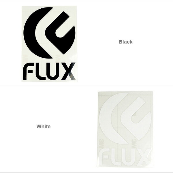 ネコポス対応可能!ステッカーFLUXフラックス80mm×110mmMサイズロゴシールダイカットスノーボードスノボスキースケボー