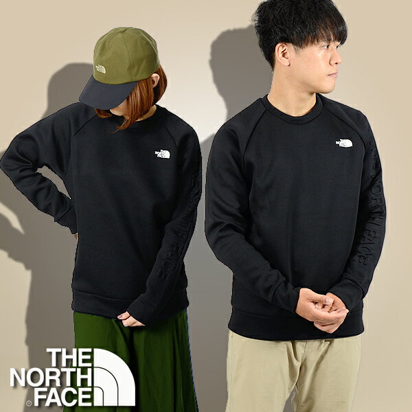 送料無料 ノースフェイス トレーナー メンズ レディース 袖ロゴ プルオーバー ストレッチ THE NORTH FACE Tech Air Sweat Crew テックエアースウェットクルー ダンボール生地 NT12287