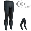 送料無料 スポーツタイツ C3fit シースリーフィット メンズ インパクトエアータイツ ランニングタイツ ロングタイツ コンプレッションウェア アンダーウェア...