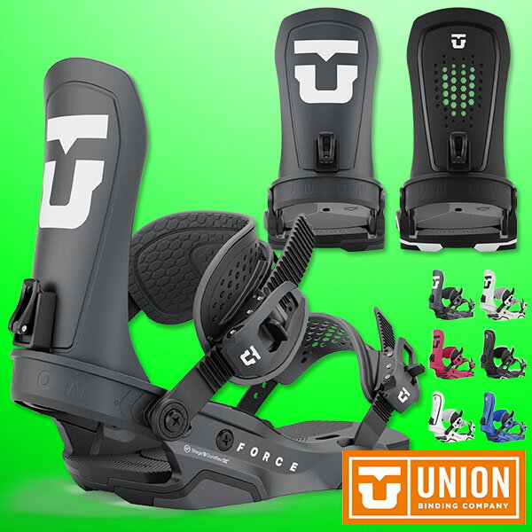 ■商品コメント &nbsp; UNION（ユニオン）日本正規品 バインディング ビンディング SNOWBOARD FORCE（フォース） フルモデルチェンジの新型フォース 柔軟性を維持しながら、力強いエッジングを可能にする4層構造のハイバック。 アンクルストラップはモレキュラーパッドを搭載し快適性とレスポンスを両立。 どんなブーツにも完璧にフィットする。 トゥーストラップは最高クラスのグリップとクッション性。 どんなブーツにもフィットする形状。 DuraflexSTは最高レベルの衝撃吸収性と細かい動きをボードに伝える最先端の構造。 ハイスピードな滑りやハードコンディションでは、レギュラーディスクならではの反応の良さが際立ち、軽さと柔軟性、ストラップの性質からなるバランスの良いフィッティングが中低速での自由な動きもサポートする。 反応の良い操作性に自由度をミックスしたNEW FORCEが誕生！ 1シーズンに100日以上滑るライダーが要求する、パフォーマンスと耐久性を備えた、UNIONのフラッグシップモデル。 ライダー陣も好んで着用する事が多い人気No.1のモデル。 ミドルフレックスでオールラウンドな滑りに対応してくれる。 フレックスを損なうことなくボード本来の性能を引き出すことができ、高いホールド感とレスポンスの良さでオールラウンドにシーンを選ばず使えるモデル。 13年目を迎えるこのモデルはUNIONを愛してやまない人々の情熱によって常に進化をし続け、より軽く、強く、使いやすく、求めやすいオールラウンドモデルになった。 バインディング選びで迷った時はこのモデルを選べば間違いない。 &nbsp; ■商品詳細 &nbsp; ■ブランド UNION（ユニオン） ■商品名 FORCE ■品番 union-force ■サイズ 【ブーツ適応サイズ目安】 ※参考サイズになっております。 S（24.0cm潤オ25.5cm） M（26.0cm潤オ28.0cm） L（28.5cm潤オ30.0cm） &nbsp; ■商品カラーにつきまして &nbsp; 可能な限り商品色に近い画像を選んでおりますが、閲覧環境等により画像の色目が若干異なる場合もございますので、その旨をご理解された上でご購入ください。 &nbsp;