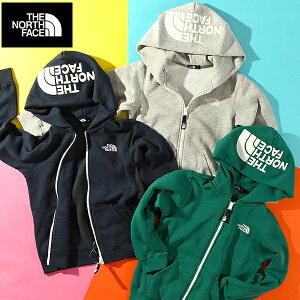 送料無料 ノースフェイス キッズ 裏起毛 スウェット パーカー 子供 THE NORTH FACE Rearview FullZip Hoodie リアビュー フルジップ フーディー フードロゴ NTJ62261 2023秋冬新色