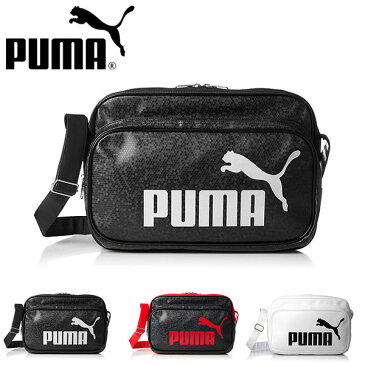 エナメルバッグ プーマ PUMA トレーニング PU ショルダー Mサイズ 23L エナメル ショルダーバッグ スポーツバッグ 斜めがけ バッグ 通学 部活 旅行 スポーツ ジム 075370 得割23