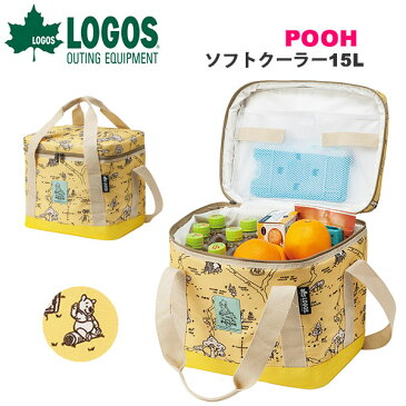 ロゴス LOGOS POOH ソフトクーラー 15L プーさん 保冷バッグ 折りたたみ ソフトクーラー ソフトクーラーバッグ エコバッグ アウトドア BBQ バーベキュー フェス キャンプ レジャー 海水浴 お花見 ピクニック 86003699