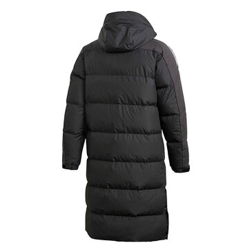 30%OFF 現品のみ 送料無料 アディダス ダウンコート adidas メンズ スリーストライプス ロングコート ロング丈 ベンチコート アウター 防寒 スポーツ観戦 3本ライン IZH13