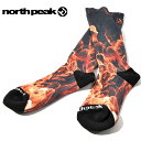 north peak ノースピーク ロング ソックス ハイソックス DESIGN SOCKS サーモライト 保温 メンズ スキー スノーボード スノボ アウトドア 靴下 防寒 25%off 【あす楽対応】