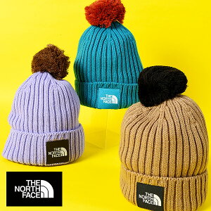 ゆうパケット対応可能！ノースフェイス ニット帽 キッズ ポンポンつき 子供 THE NORTH FACE Kids Pom Pom Cappucho キッズ ポンポン カプッチョ ニットキャップ CAP 帽子 2022秋冬新色 nnj41811