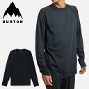 送料無料 長袖 Tシャツ バートン BURTON Midweight Crew メンズ ロンT ベースレイヤー インナー ファーストレイヤー 高機能インナー スノボ スノーボード ウェア スキー 102571 2025-2026冬新作 25-26 25/26