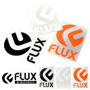 ゆうパケット対応可能! ステッカー FLUX フラックス 125mm×90mm Lサイズ ロゴ シール ダイカット スノーボード スノボ スキー スケボー