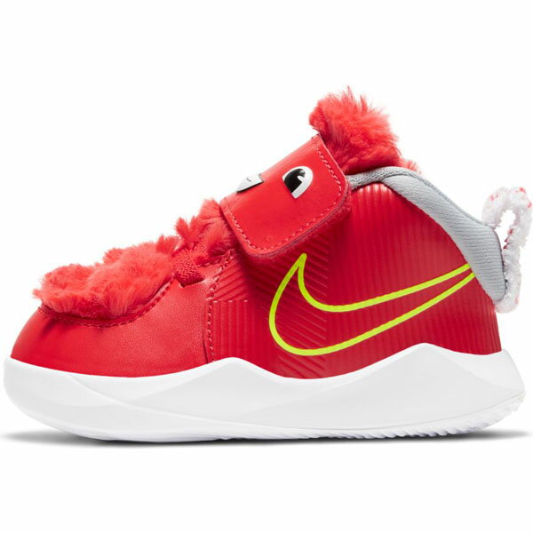 40%OFF ベビーシューズ ナイキ NIKE チーム ハッスル D 9 LIL TD キッズ ベビー 子供 ジュニア 男の子 女の子 ベビー靴 シューズ 靴 子供靴 スニーカー ベルクロ ファー付き レッド 赤 CT4066 【あす楽対応】