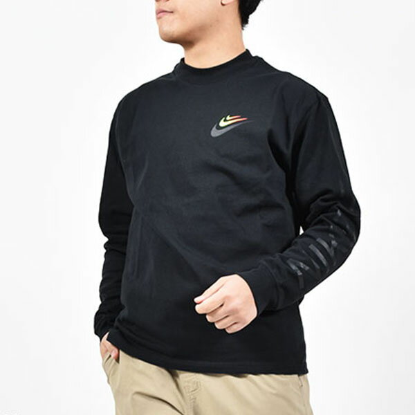 送料無料 ナイキ 生地厚 長袖 Tシャツ メンズ レディース NIKE AS M NSW LS TEE GPSRN ロングスリーブ Tシャツ トップ ロンT スポーツウェア インナー ブラック 黒 dq5220 2022春新作