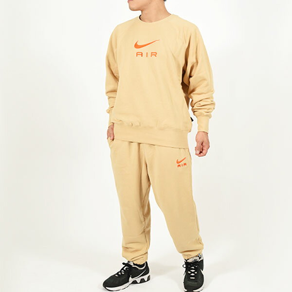 40%off 送料無料 ナイキ スウェット 上下セット メンズ レディース NIKE NSW NIKE AIR FT L/S クルー ジョガーパンツ フリース トレーナー ロングパンツ スポーツウェア ベージュ dv9830 dv9846 3