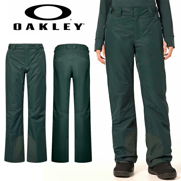 ■商品コメント &nbsp; 【日本正規代理店品】 OAKLEY JASMINE INSULATED PANT FOA500128 オークリー パンツ レディース 女性 婦人 ウィメンズ 大きいサイズ グリーン 耐水圧、透湿性ともに10,000（mm,g/m2/24h）のフィルムを採用したインサレーションパンツ。シームテープを施し、膝は 立体裁断で作られ動きやすく高いパフォーマンスをサポート。インサレーションを60g 採用。フックアンドループ付きの調 整可能なウエスト。インシームにファスナー付きベンチレーション。補強された裾は止水ファスナー付き。（高通気/リサイクル） ※こちらの商品はUSモデルになります。 一般的な日本規格のMサイズをお求めの場合は、Sサイズのご購入をオススメします。 スノーボード スキー スノボ スノーウェア SNOWBOARD SKI 雪山 バックカントリー ■カラー 7BC HunterGreen ■材質 リサイクルポリエステル57％、ポリエステル43％ ■サイズ仕様(cm) 【US/EU XS（JPN S）】対象ウエスト58〜64、ウエスト(周囲)77、総丈(ベルト込み)105、ヒップ(周囲)98、股下83、股上25、わたり幅31 【US/EU S（JPN M）】対象ウエスト61〜67、ウエスト(周囲)83、総丈(ベルト込み)106、ヒップ(周囲)103、股下83、股上27、わたり幅32 【US/EU M（JPN L）】対象ウエスト64〜70、ウエスト(周囲)88、総丈(ベルト込み)107、ヒップ(周囲)108、股下83、股上28、わたり幅34 【US/EU L（JPN XL）】対象ウエスト67〜73、ウエスト(周囲)95、総丈(ベルト込み)109、ヒップ(周囲)116、股下83、股上30、わたり幅30 &nbsp; ■商品カラーにつきまして &nbsp; 可能な限り商品色に近い画像を選んでおりますが、 閲覧環境等により画像の色目が若干異なる場合もございますので、 その旨をご理解された上でご購入ください。 &nbsp; メーカー希望小売価格はメーカー商品タグに基づいて掲載しています