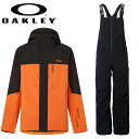 ラスト1点 Mサイズのみ 30%off 送料無料 スノーボードウェア メンズ セットアップ オークリー OAKLEY ジャケット ビブパンツ 上下セット 上下組...