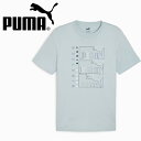 ゆうパケット対応可能！プーマ メンズ レディース 半袖 Tシャツ PUMA GRAPHICS トリプルNO1ロゴ Tシャツ ロゴ クルーネック スポーツカジュアル スポカジ 2024春夏新作 681156