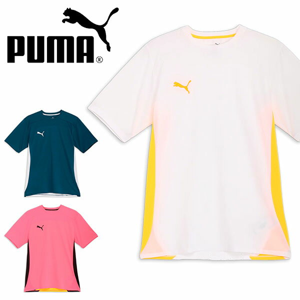 ■商品コメント &nbsp; PUMA(プーマ) individual PUMAftbl ULTIMATE SS シャツ SU になります。 メンズ・男性・紳士 サッカーシーンにおすすめな半袖Tシャツです。 通気性の良い素材感でスポーツ中も快適な着心地を提供します。特徴的なカラーリングと胸元のプーマキャットロゴがしっかりと目立つデザインです。 レギュラーフィット クルーネック 胸元のプーマキャットロゴ ハーフスリーブ サッカー 野球 ラグビー ランニング フィットネス ジム トレーニング テニス バレー バスケットボール ゴルフ ダンスなど様々なスポーツシーンにオススメです。 本体:ポリエステル100％ 【ゆうパケットについて】 こちらの商品は1点までゆうパケット発送可能です。 ※それ以上のご注文や、他商品を同時注文のうえ【ゆうパケットを利用する】を選択されますと通常発送になりますのでご了承ください。 ※ご注文後に自動送信されるメールには通常送料が加算されて表示されます。その後、当店からお送りするご注文確認メールにて、送料を修正したお支払い金額をご連絡いたします。 ※お支払い方法はクレジットカードのみ対象になりますのでご注意ください。 ※ご注文後、発送までにお時間をいただく場合がございます。 商品によってかかるお日数は異なりますので、お急ぎの方はメールにてお問い合わせください。 ※メーカー在庫切れ、廃盤など が生じた場合、やむを得ず、キャンセルの場合、ご登録いただいたメールアドレスへご連絡させていただきます。 &nbsp; ■商品詳細 &nbsp; ■ブランド PUMA-JAPAN（プーマジャパン） ■商品名 individual PUMAftbl ULTIMATE SS シャツ SU ■品番 659137 ■カラー 04-プーマホワイト 56-オーシャントロピック 57-サンセットグロー ■材質 本体:ポリエステル100％ &nbsp; ■商品カラーにつきまして &nbsp; 可能な限り商品色に近い画像を選んでおりますが、閲覧環境等により画像の色目が若干異なる場合もございますので、その旨をご理解された上でご購入ください。 &nbsp; メーカー希望小売価格はメーカー商品タグに基づいて掲載しています