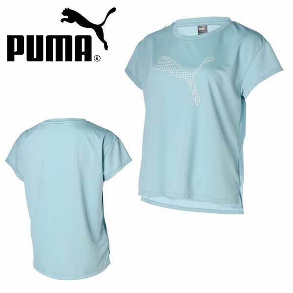 Mサイズ ゆうパケット対応可能！プーマ レディース 半袖 Tシャツ PUMA MOTION SS キャット Tシャツ ビッグロゴ スポーツウェア トレーニング ウェア ジム フィットネス ヨガ 2024春夏新作 680719