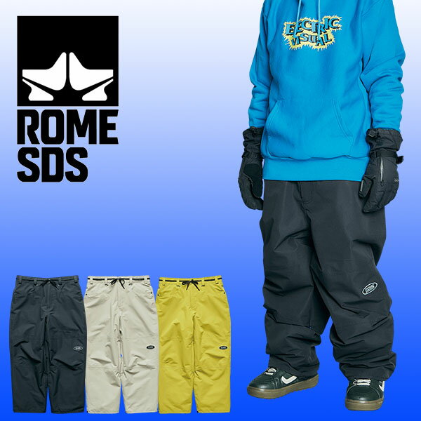送料無料 スノーボードウェア ROME SDS ローム メンズ BAGGY PANTS バギーパンツ パンツ スノボウェア スノーウエア スノーボード スノボ スキー ウェア 21025310 2025-2026冬新作 25-26 25/26 10%off