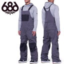 30 off 送料無料 スノーボードウェア 686 SIX EIGHT SIX シックスエイトシックス チャコール HOT LAP BIB PANT メンズ ビブパンツ スノボ スノーボード スノーウェア M2W211 2023-2024冬新作