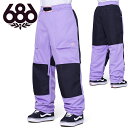 30%off 送料無料 スノーボードウェア 686 SIX EIGHT SIX シックスエイトシックス 2.5L GHOST PANT パープル メンズ パンツ スノボ スノーボード スノーウェア M3WN223 2023-2024冬新作