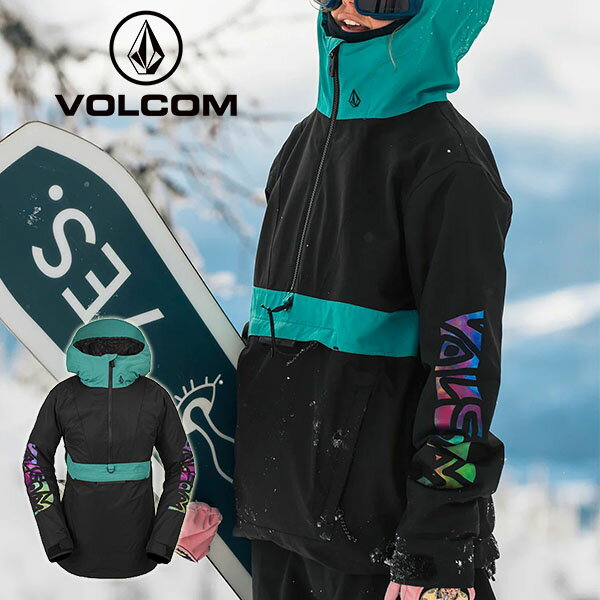 送料無料 スノーボードウェア VOLCOM ボルコム ASHFIELD PULLOVER レディース アノラック ジャケット フード スノボ スノーボード スノーウエア SNOWBOARD WEAR 2023-2024冬新作 25%off