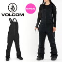 40%off 送料無料 スノーボードウェア VOLCOM ボルコム ブラック SWIFT BIB OVERALL レディース パンツ ビブパンツ ボトムス スノ...