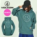 送料無料 プルオーバー VOLCOM ボルコム レディース COSTUS P/O FLEECE ロゴ パーカー フーディ 長袖 袖ロゴ ロゴパーカー アウトドア スノーボード スノボ スキー 国内正規代理店品 2023-2024冬新作 25%off