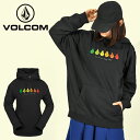 Mサイズのみ 送料無料 パーカー VOLCOM ボルコム レディース MELANCON HOODIE プルオーバー フーディ ロゴ 長袖 ロゴパーカー アウトドア スノーボード スノボ スキー 国内正規代理店品 2023-2024冬新作 25 off