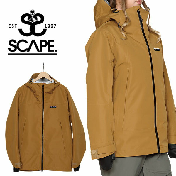 ラスト1点 XLサイズ 送料無料 スノーボードウェア SCAPE エスケープ キャメル POW JACKET メンズ パウ ジャケット スノボ スノーボード スノーウェア 71123301 2023-2024冬新作 24%off