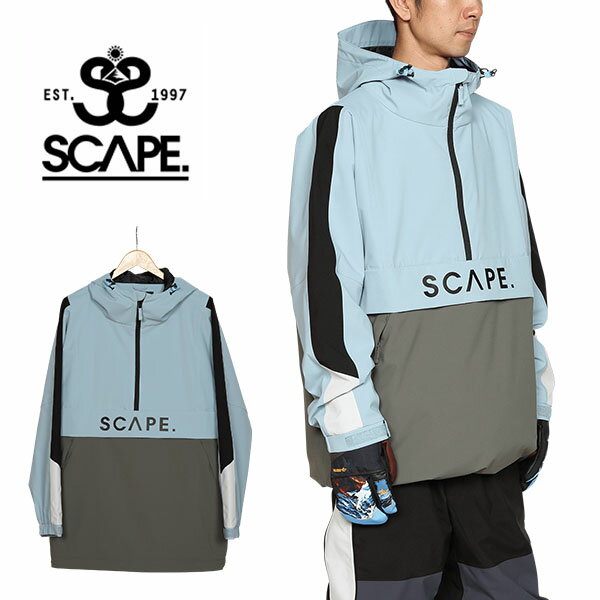 30%off 送料無料 スノーボードウェア SCAPE エスケープ ブルー系 ANORAK メンズ レディース アノラック ジャケット スノボ スノーボード スノーウェア 71123303 2023-2024冬新作