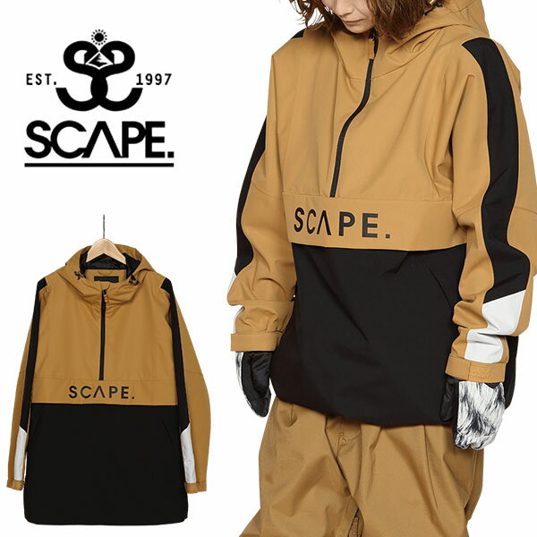 30 off 送料無料 スノーボードウェア SCAPE エスケープ ブラウン ANORAK メンズ レディース アノラック ジャケット スノボ スノーボード スノーウェア 71123303 2023-2024冬新作