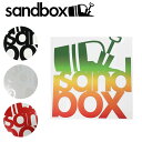 ゆうパケット対応可能! ステッカー sandbox サンドボックス 5 STACKED STICKER ロゴ カッティング カッティングシート 日本正規品 スノ...