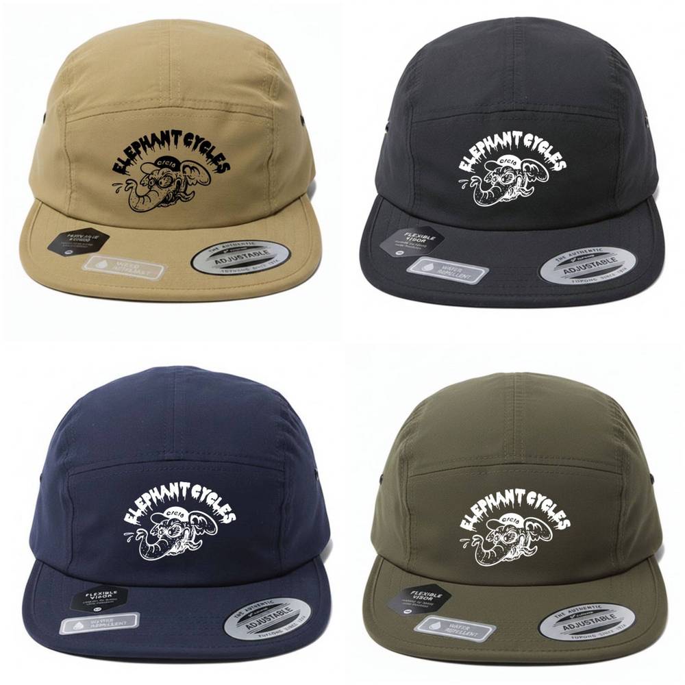 自転車 アパレル オリジナルキャップ ワル象デザイン 撥水 軽量 折りたためる Jockey Cap Flexfit 日本別注モデル ロードバイク クロスバイク対応 エレファントサイクル