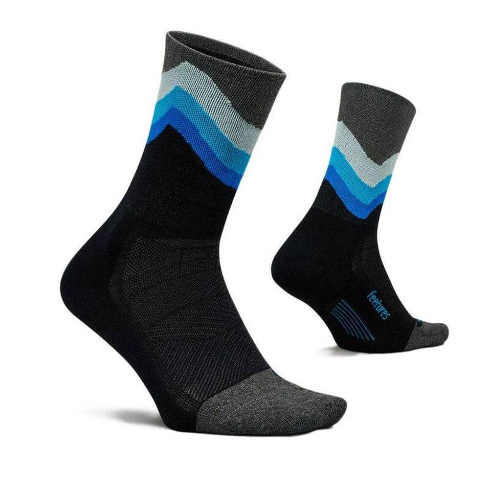 Wear - 自転車 パーツアパレル ソックス フィーチャーズ エリート ライトクッション ミニクルー ソックス ブラック スウェル FEETURES ロードバイク クロスバイク パーツ対応 エレファントサイクル