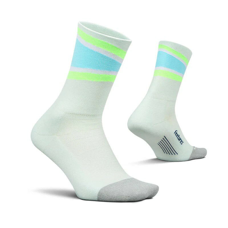 樂天商城 - 自転車 パーツアパレル ソックス フィーチャーズ Feetures ELITE LIGHT CUSHION MINI CREW White Track ソックス ランニング 靴下 軽量クッション 吸汗速乾 フィーチャーズ ミニクルー メンズ レディース ele1766