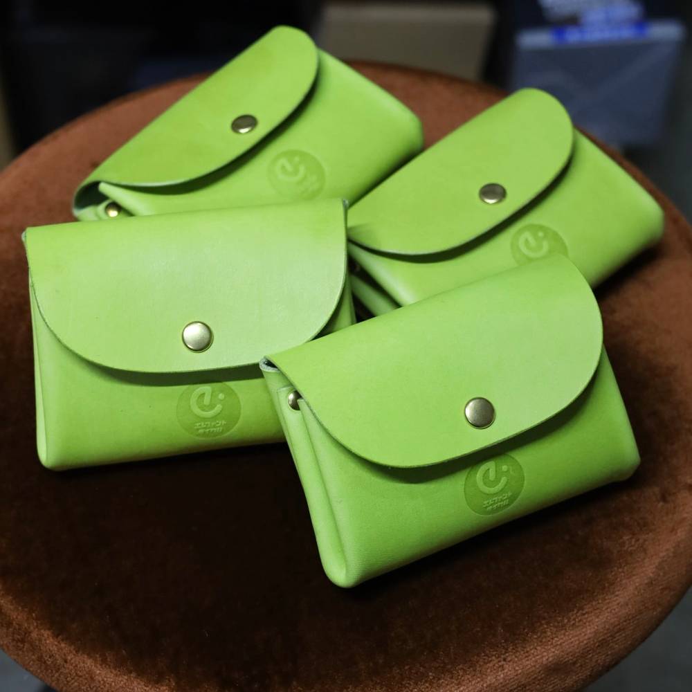 N - 自転車 当店オリジナル商品 財布 センプレレザーデザイン ロゴ付き sempre.leatherdesign カシメウォレット ロードバイク クロスバイク エレファントサイクル 別注モデル ロードバイク クロスバイク エレファントサイクル