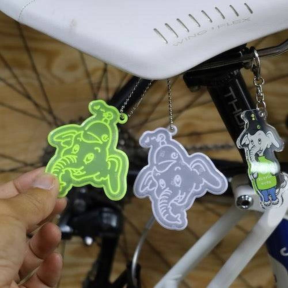 Rakuten - 自転車 ペン象 リフレクター オリジナル 反射材 安全グッズ ロードバイク クロスバイク対応 エレファントサイクル