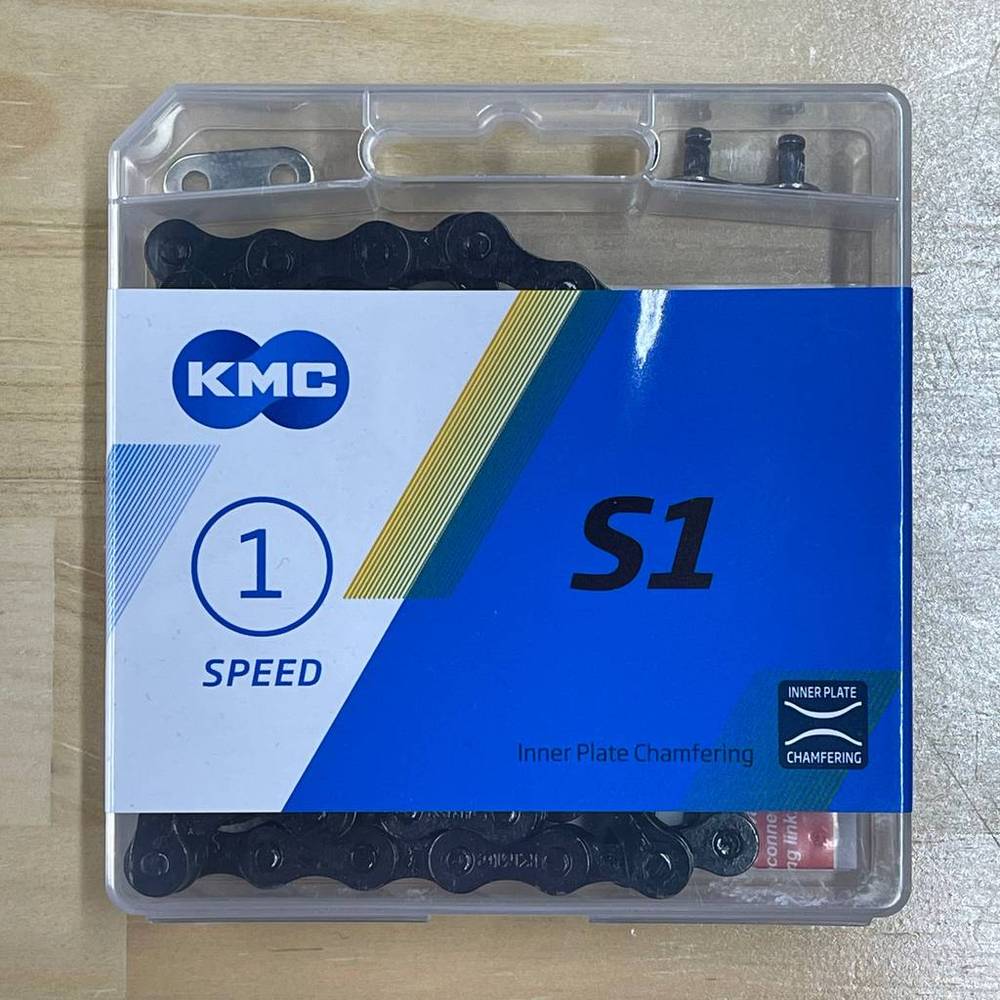 Rakuten - 自転車 パーツ コンポーネント チェーン KMC S1 BLACK 112L SSCX 1/2 x 1/8 厚歯 ロードバイク クロスバイク パーツ対応 エレファントサイクル