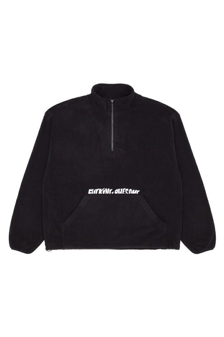 シュプリーム トレーナー メンズ AW23 Fucking Awesome ファッキンオーサム Cut Off 1/4 Zip Polar Fleece black カット オフ 1/4 ジップ ポーラー フリースブラック 正規取扱店 送料無料 supreme取扱 シュプリーム スケーターブランド jason dill ジェイソン ディル