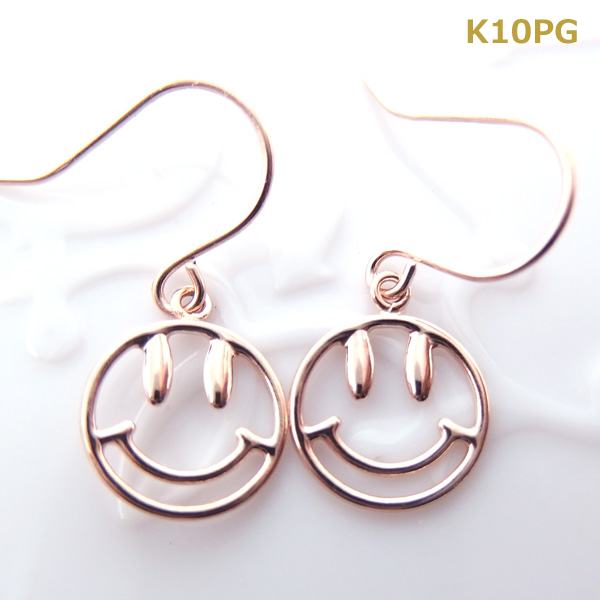 新品】k18 ダイヤ にこちゃんピアス 0.26ct 希少品 18金