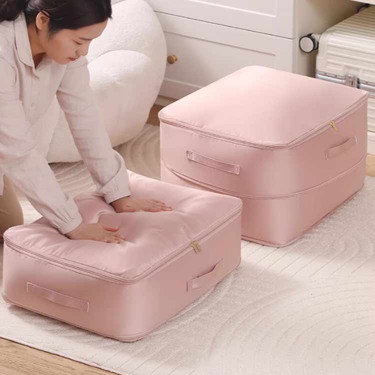 3個セット 圧縮バッグ 羽毛布団 収納ケース 羽毛布団圧縮袋 コンパクト ファスナー...