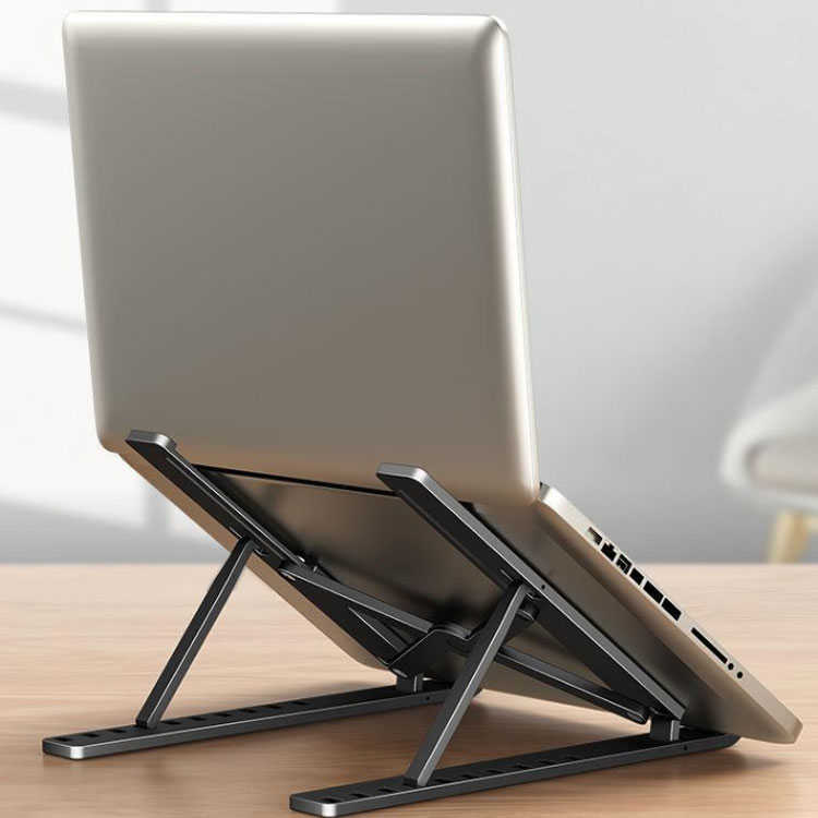 ノートパソコンスタンド ノートPCスタンド 台 折り畳み 卓上 角度調整可能 軽量 タブレット ノートパソコン スタンド パソコンスタンド アルミ 持ち運び 安定 冷却 放熱 コンパクト 10段階調節 姿勢改善 肩こり 首 手首 在宅 送料無料 elevenone-10005312 クラッチバッグ elevenone サンプル画像2