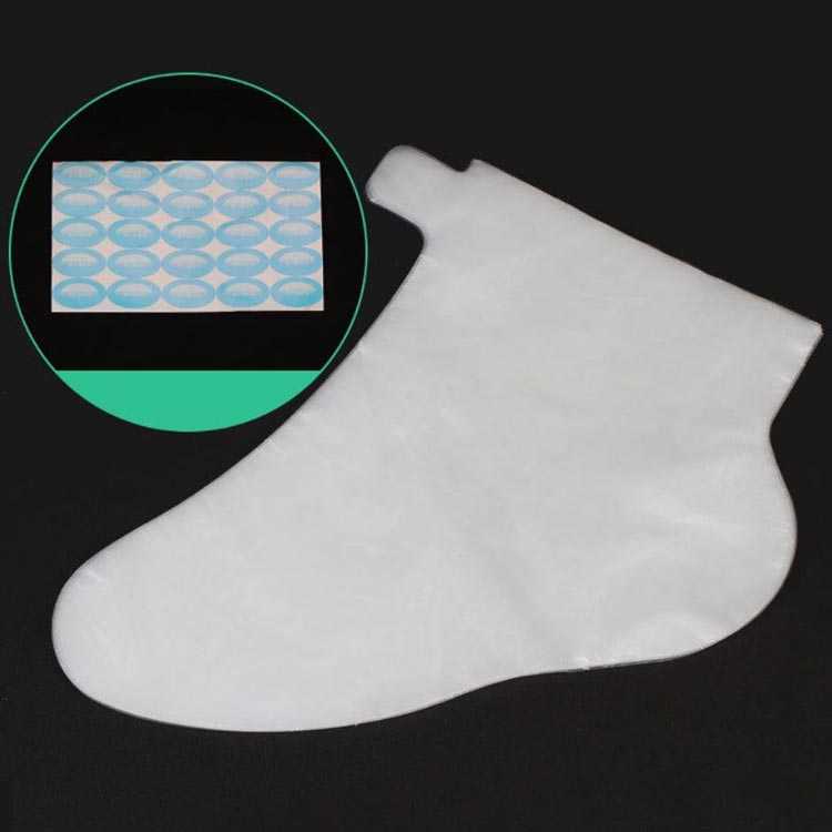 足袋 フットカバー 使い捨て 100枚入り ペディキュア 透明 防水 締める用の貼り紙付け 足用シート フットバッグ 滑り止め 家庭用 業務用 サロン スパ 足のクリーム保湿用 送料無料