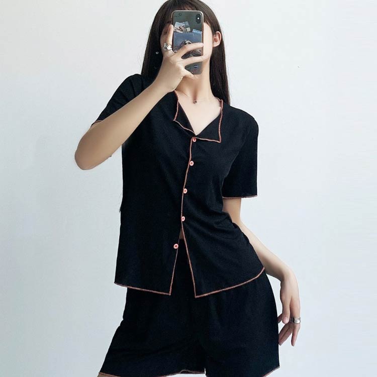 短パン パジャマ レディース カットソー 半袖 冷感素材 ルームウエア 部屋着 レディース おしゃれ 可愛い ショートパンツ 外出 修学旅行 春 夏 秋 前開き ひんやり ジュニア ストレッチ 涼しい 快適