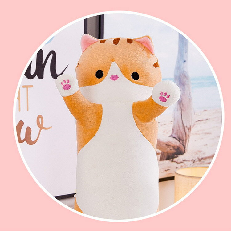 クラッチバッグ elevenoneの添い寝枕 おもちゃ ぬいぐるみ 縫い 抱き枕 円柱 柔らかい 枕 猫 縫い 子供 クッション 床ごこち 手触りふわふわ 極上肌触り 可愛い インテリア 室内 部屋 だきまくらぬいぐるみ ぐるみ もちゃ 床ごこち プレゼント 大きい｜アングル2
