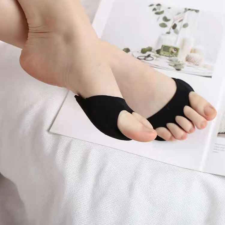 インナーソックス オープントゥ 靴下 つま先なし五本指ソックス パッド付 送料無料 フットカバー 五本指ソックス足指靴下ハーフ 5本指靴下 足指ソックス パンプス用 足先なし レディース