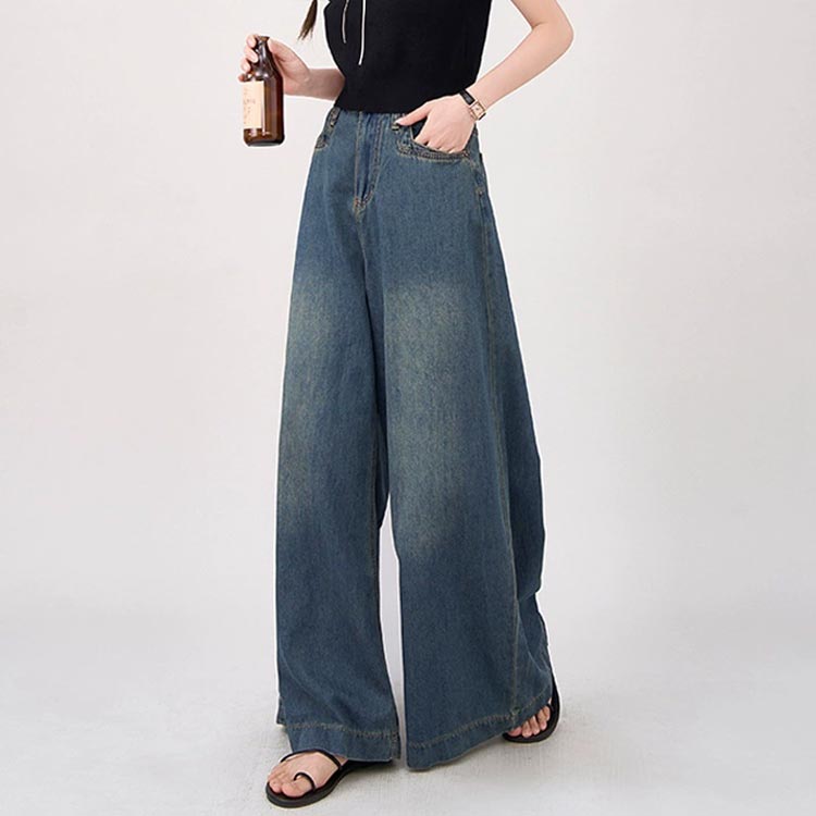 ボトムス 洗える ワイドパンツ レディース ワイドパンツ 春夏秋 デニム ロングパンツ ビッグシルエット ジーパン ゆったり ジーンズ 長ズボン 大きいサイズ 体型カバー 着痩せ 大人 おしゃれ