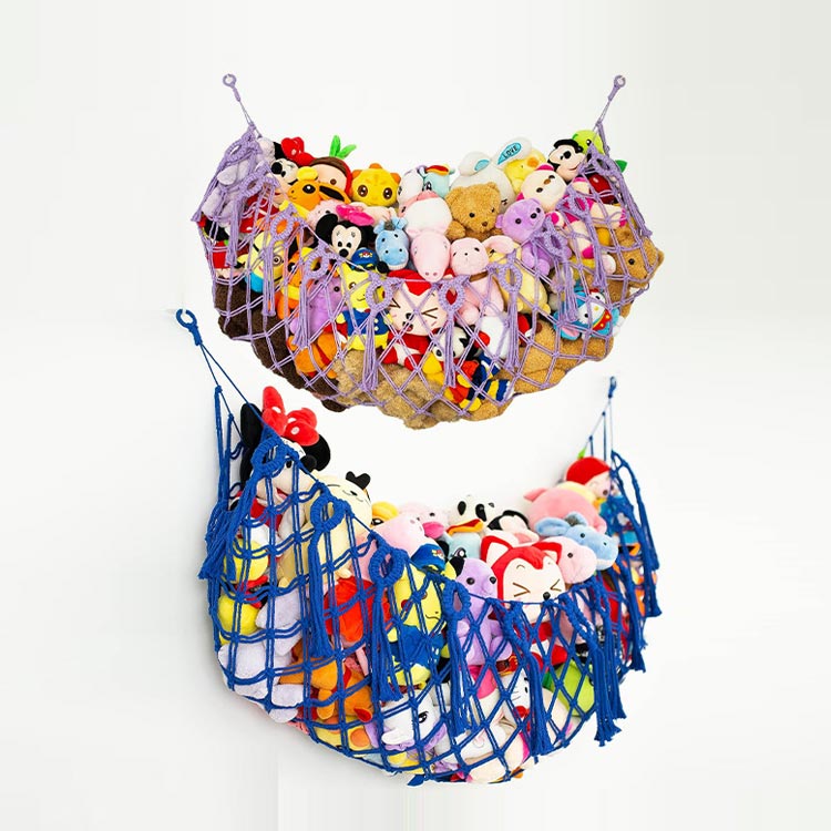 収納ネット 収納 ぬいぐるみ 壁掛け おもちゃ 子供部屋収納 取付簡単 ハンモック ネット ぬいぐるみ収納 おもちゃ 吊り下げ収納 整理整頓 お片付け インテリア 縫い包み ぬいぐるみ収納 ドア掛け 小物 玩具 [2]